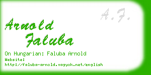 arnold faluba business card